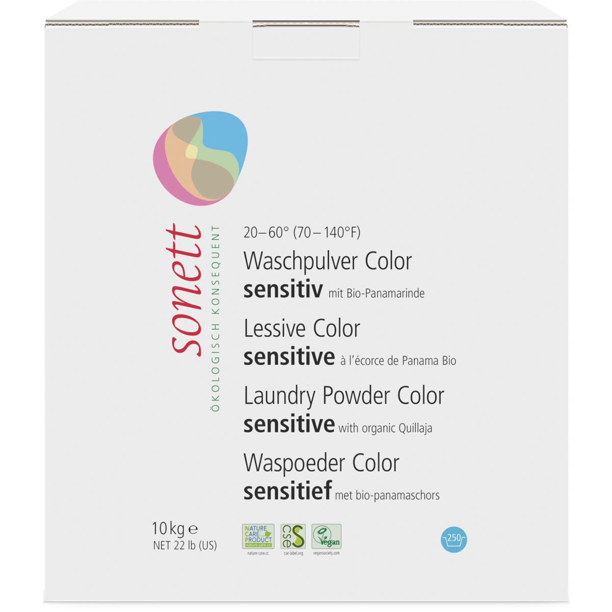 Sonett Waschpulver Color sensitiv 10 kg Colorwaschmittel