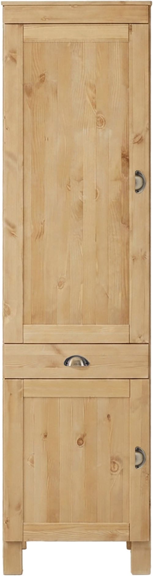 Home affaire Hochschrank Oslo 50 cm breit, in 2 Tiefen, 2 Türen, 1 Schublade, aus massiver Kiefer – Bild 3 von 5