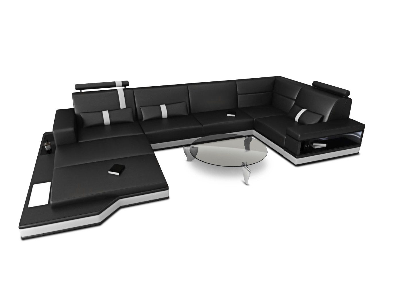 Sofa Dreams Wohnlandschaft Ledersofa Ledercouch Messana günstig online kaufen