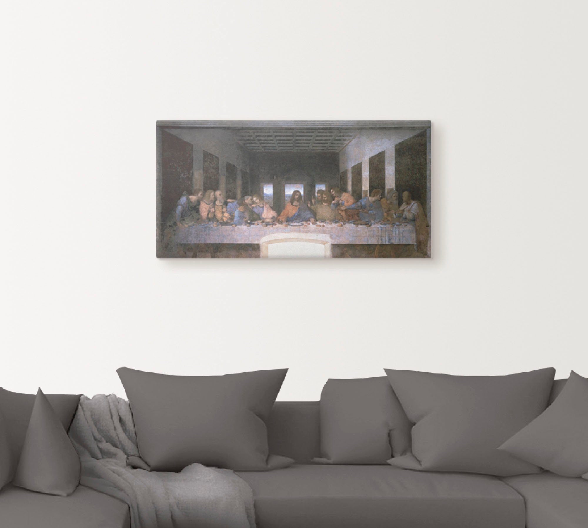 Artland Leinwandbild Das letzte Abendmahl, Religion (1 St), auf Holzrahmen gespannt