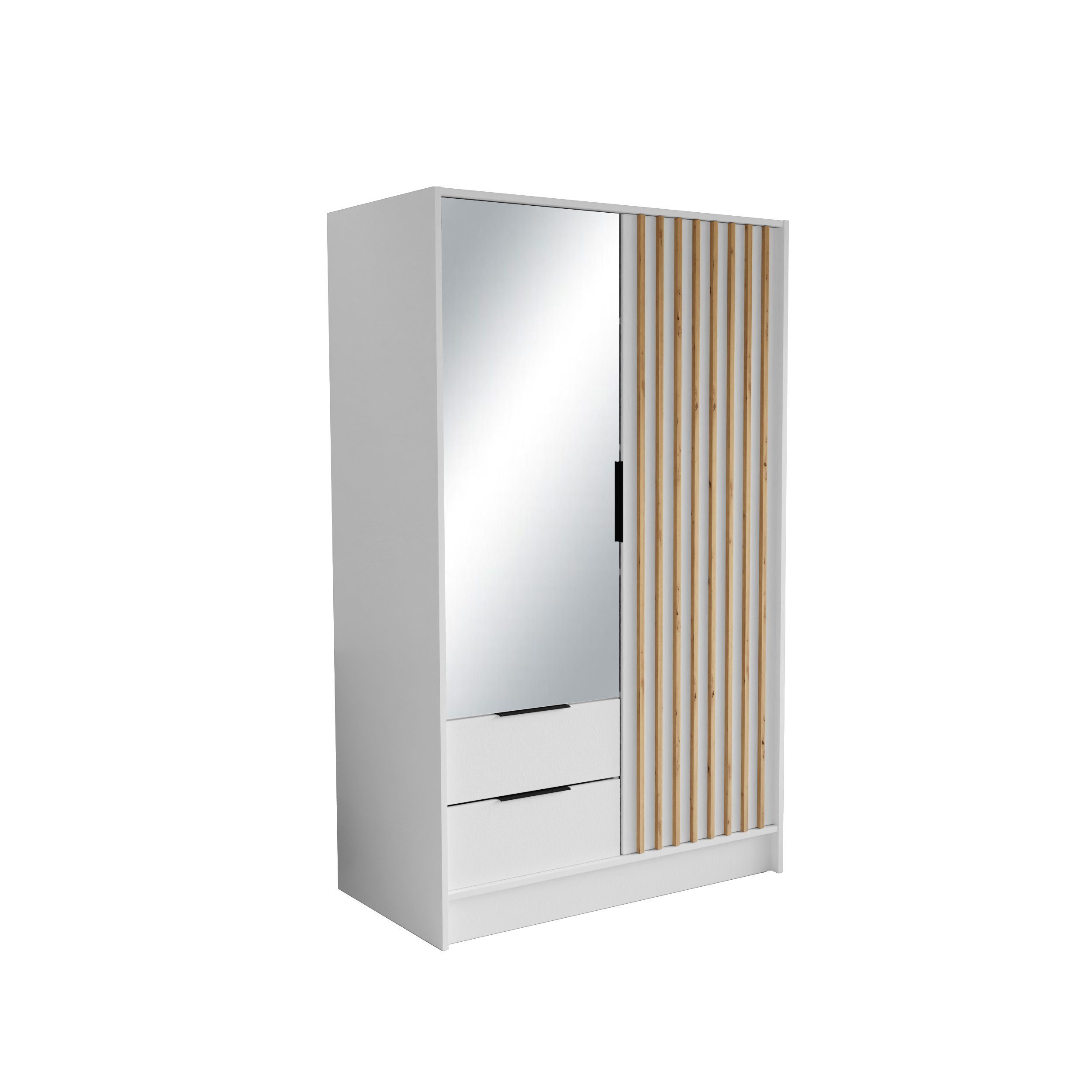 Beautysofa Drehtürenschrank NORI Breite: 102/150,5/200 cm, günstig online kaufen