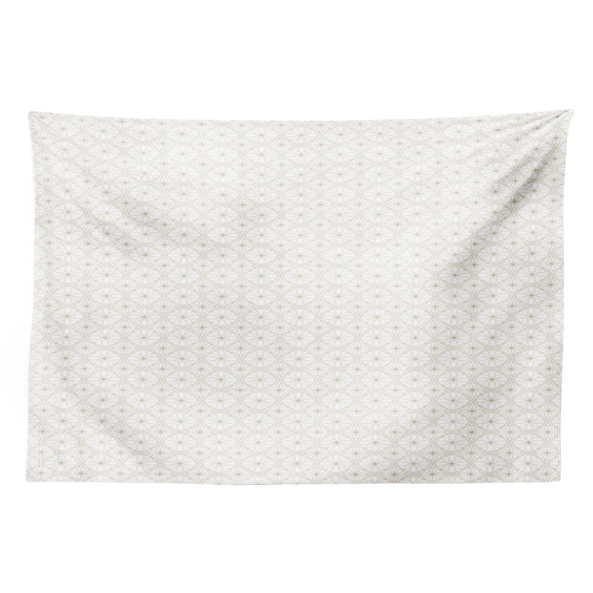 Abakuhaus Wandteppich Wohnzimmer Schlafzimmer Wandtuch Seidiges Satin Wandteppich, rechteckig, Antique Oriental Kreisförmige Verzierungen