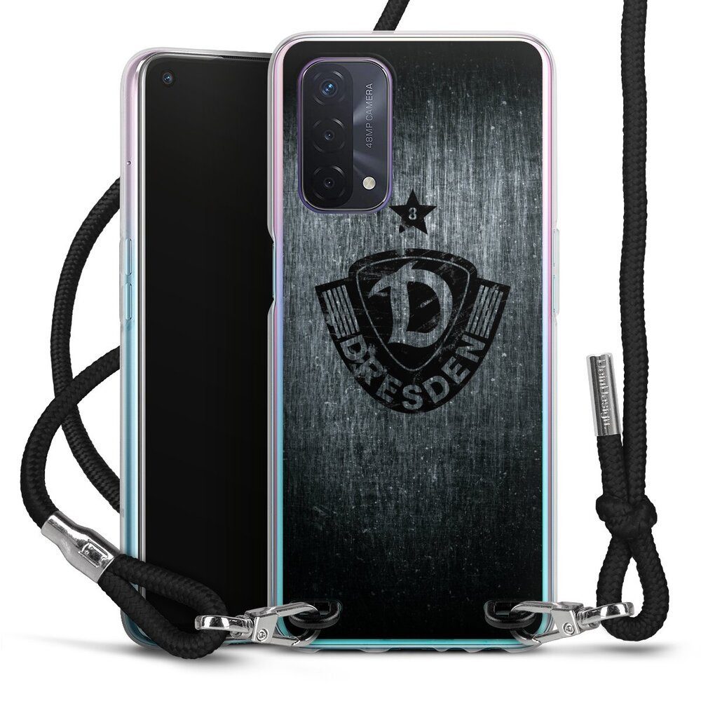 DeinDesign Handyhülle SG Dynamo Dresden Offizielles Lizenzprodukt Vintage, Oppo A54 5G Handykette Hülle mit Band Case zum Umhängen