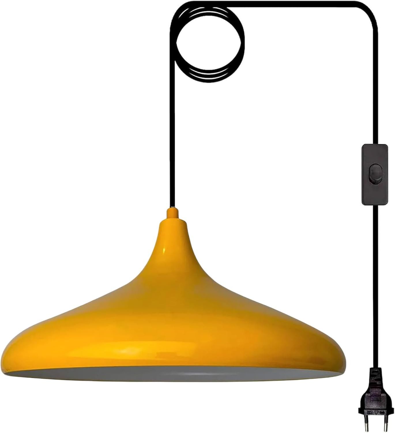 Bamyum Pendelleuchte Champion Pendelleuchte mit Stecker 35 cm, Metall mit 450 cm Kabel, ohne Leuchtmittel