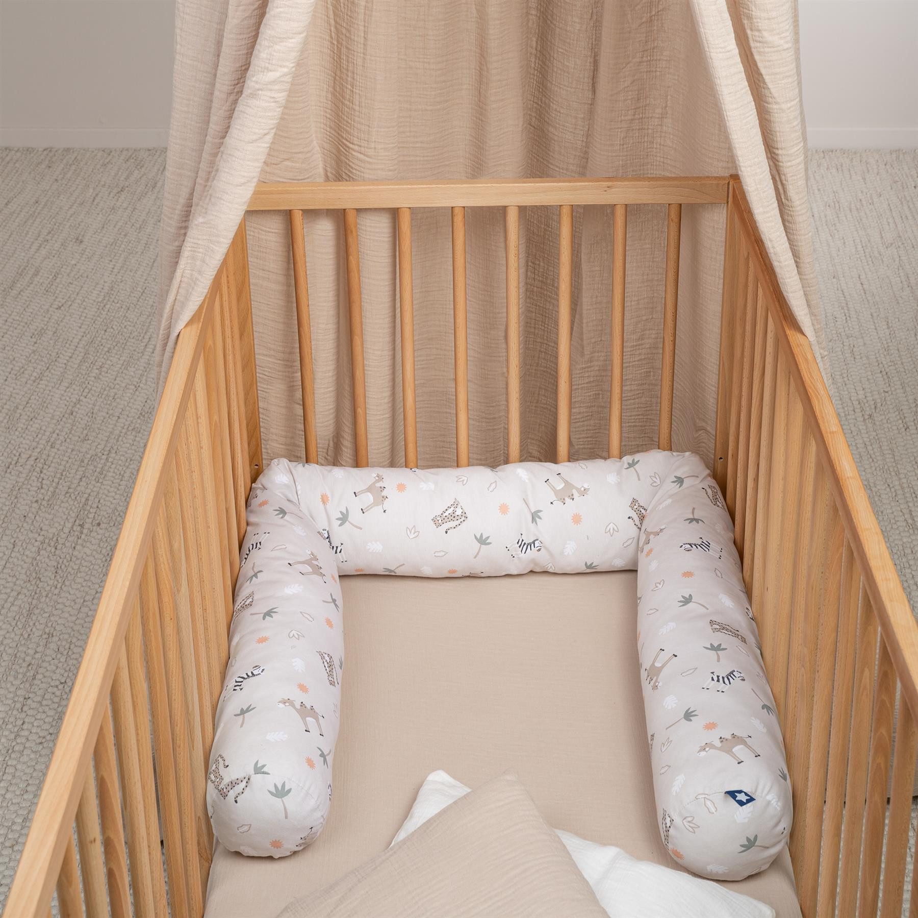 Julius Zöllner Kuschelnest Savanne beige Bettschlange Jersey 180, (1-tlg), Babynestchen