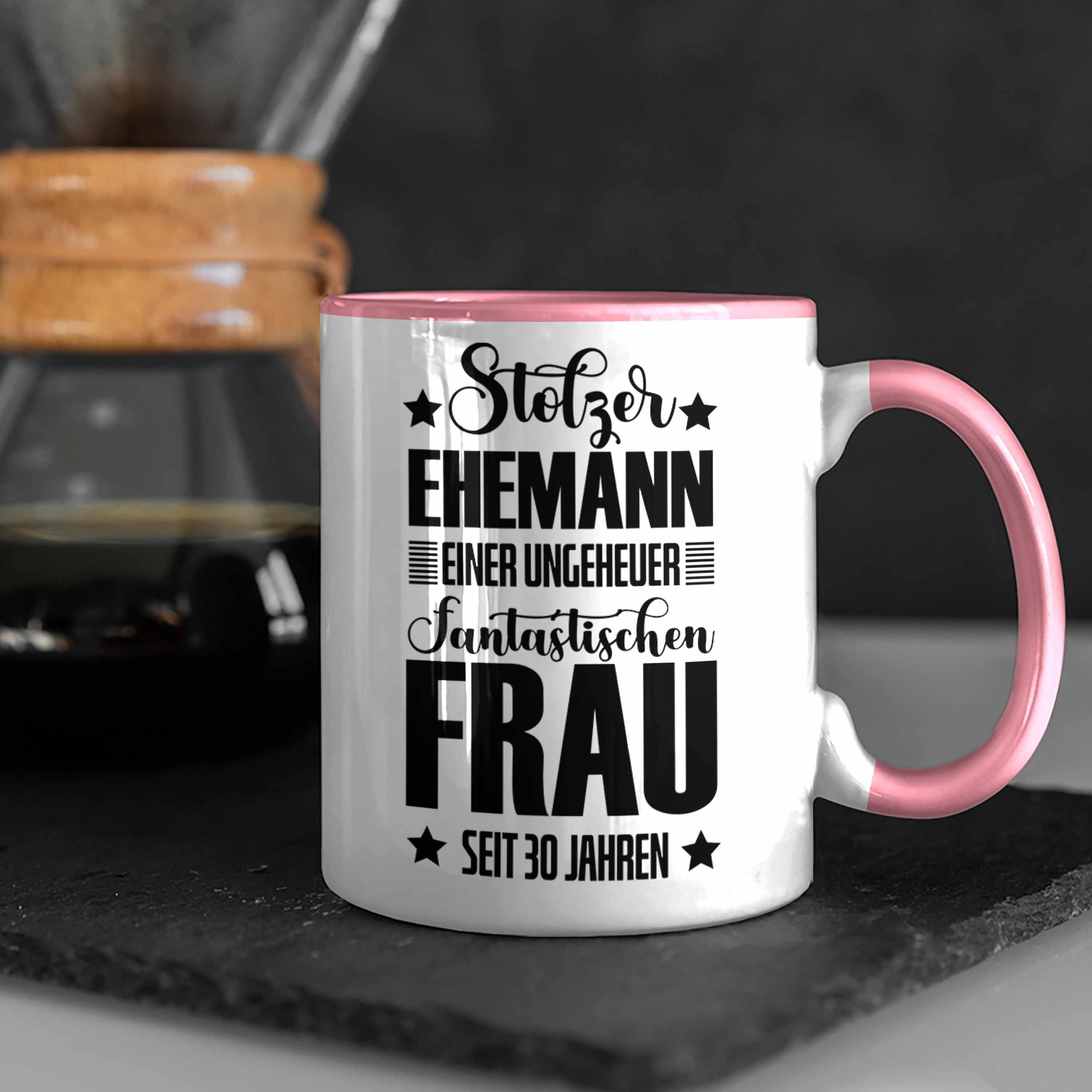 Ehemann Ehemann Rosa Bester Lustiger Hochzeitstag Geschenk Tasse Trendation Spruch Jahre 30