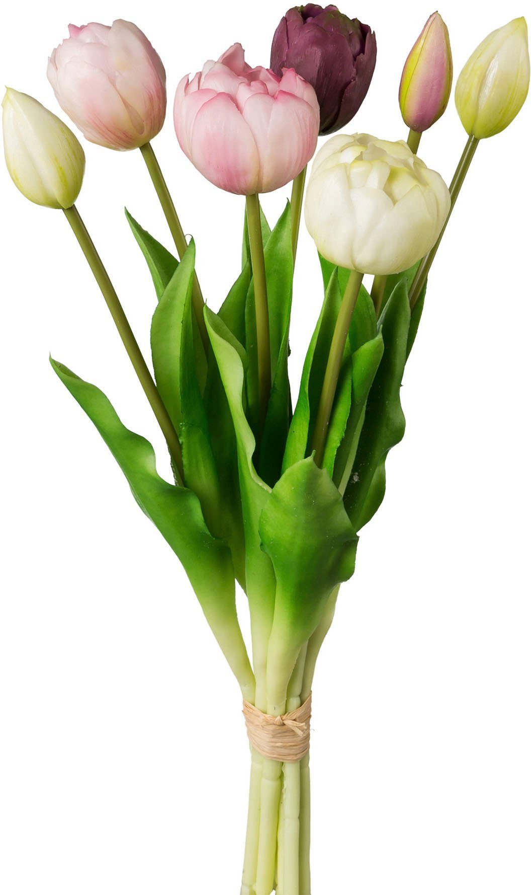 Tulpen 39 cm, Kunsttulpe den sind Rosa-Mix, Tulpe, my in Die Bunt Gefüllte Höhe und Gelb-Mix home, Farben Tulpen