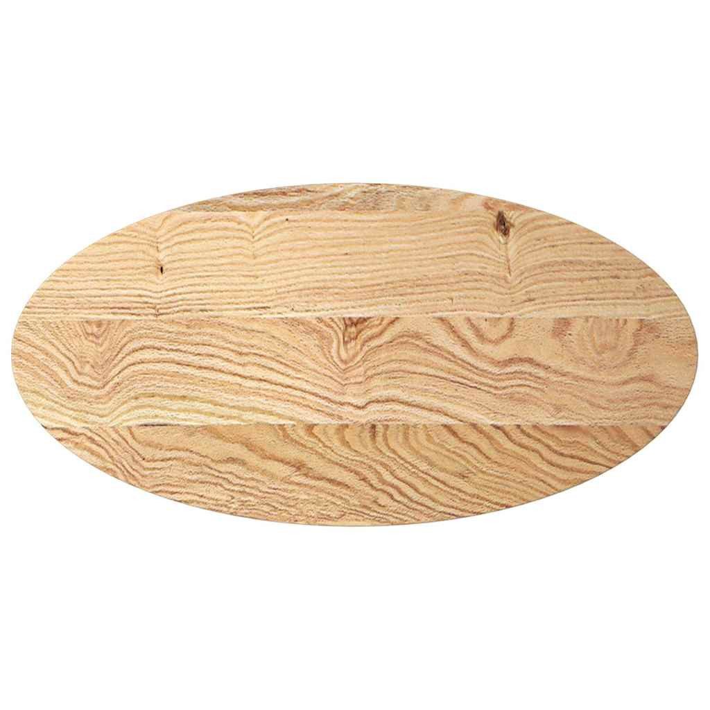 vidaXL Tischplatte Tischplatte 100x50x4 cm Massivholz Eiche Oval (1 St)