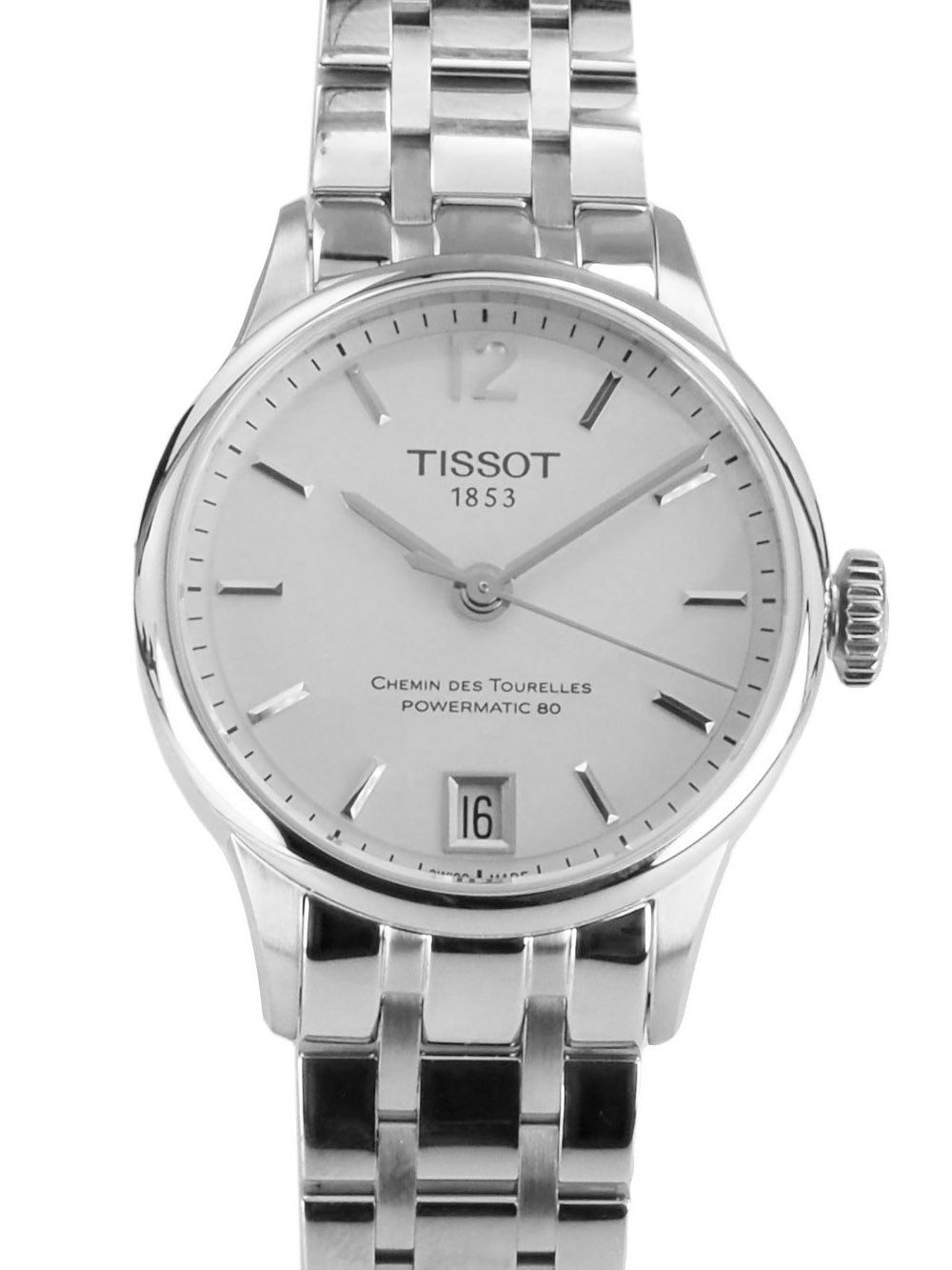 Tissot Automatikuhr Damen Uhr 33 mm Ø T0992071103700 Chemin des Tourelles Powermatic 80, Saphirglas, Glasboden 80 Std Gangreserve