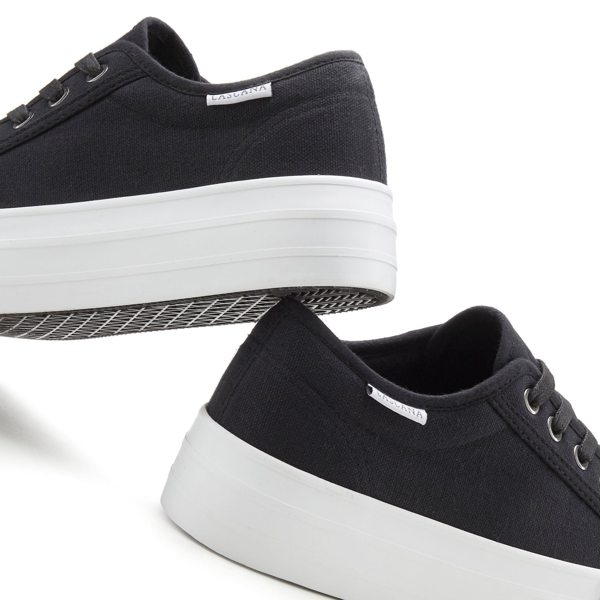 LASCANA Sneaker Schnürhalbschuh, Freizeitschuh aus Textil mit Plateausohle
