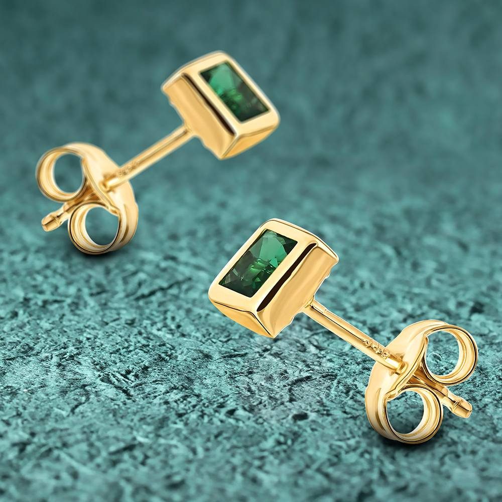Miore Paar Ohrstecker 9Kt 375 Gelbgold - mit Rubinen, Smaragden oder Saphiren, je nach Auswahl