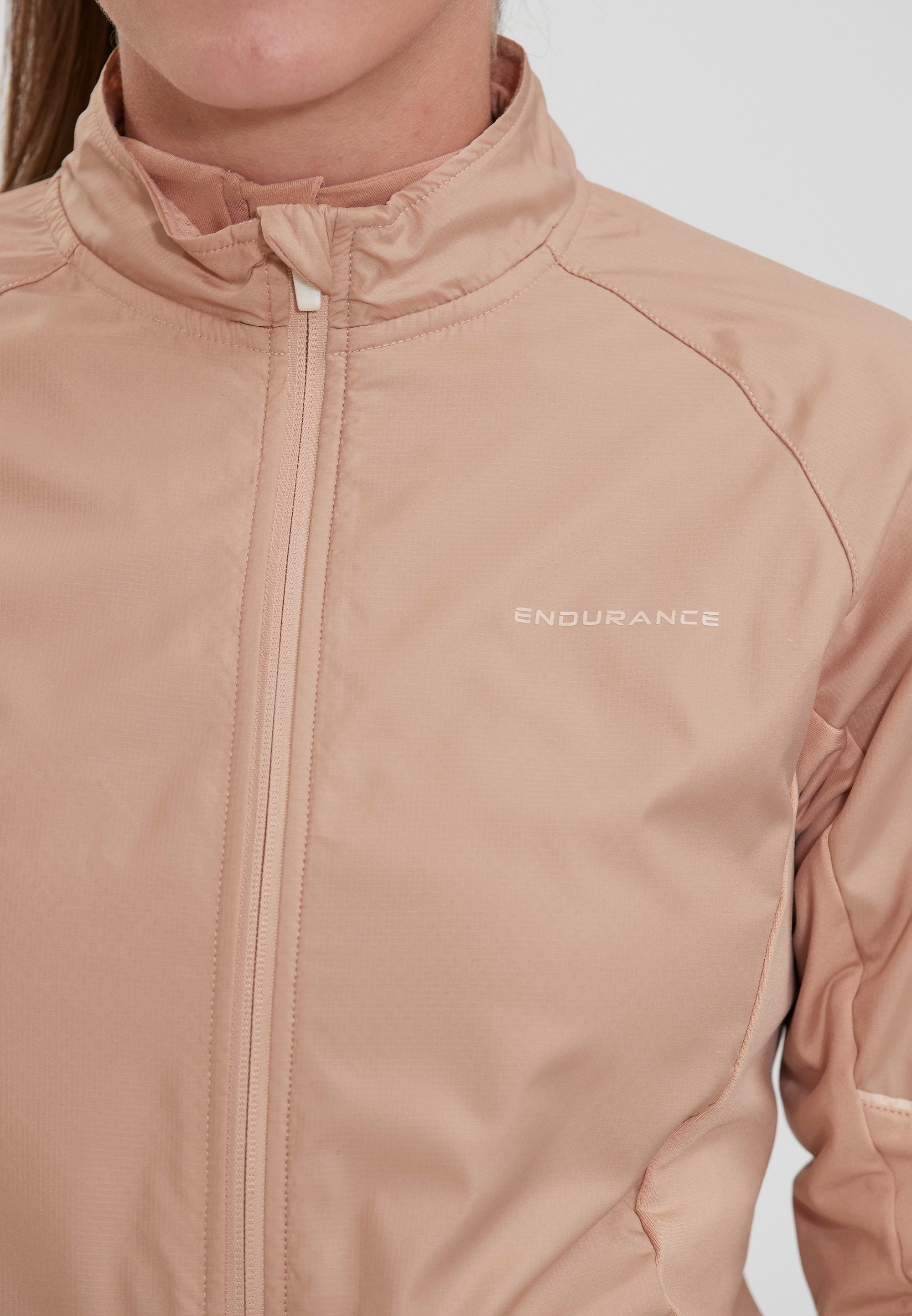 reflektierenden Laufjacke Elementen Duo-Tech beige ENDURANCE mit