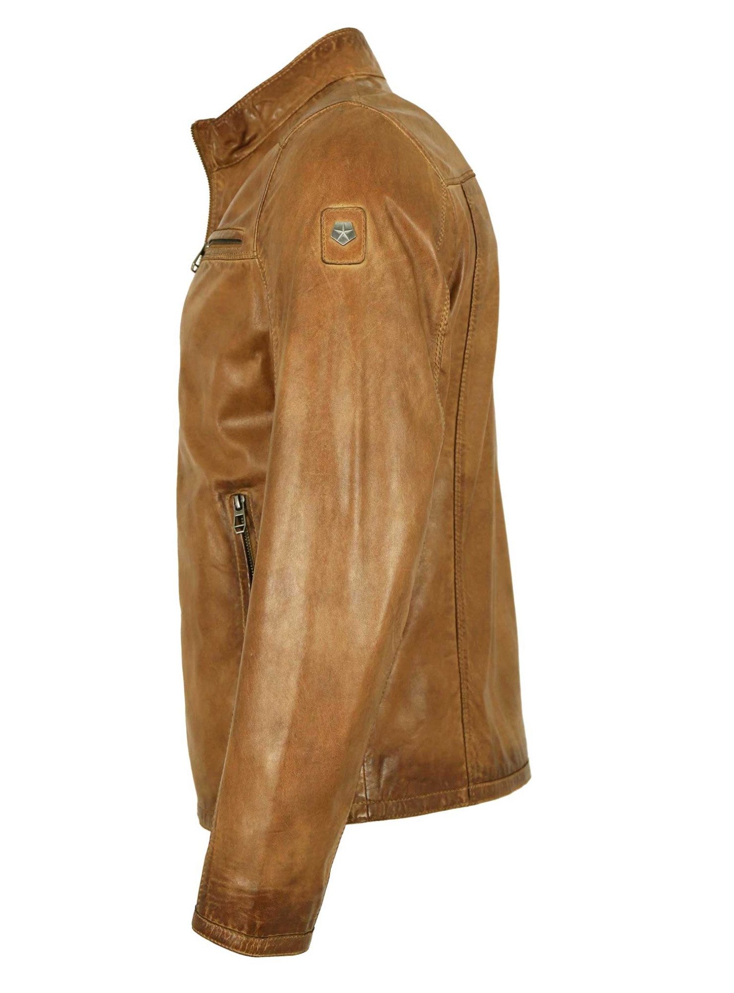 Milestone Lederjacke MS-Marco Milestone - Herren Lederjacke Lammnappa hell- günstig online kaufen