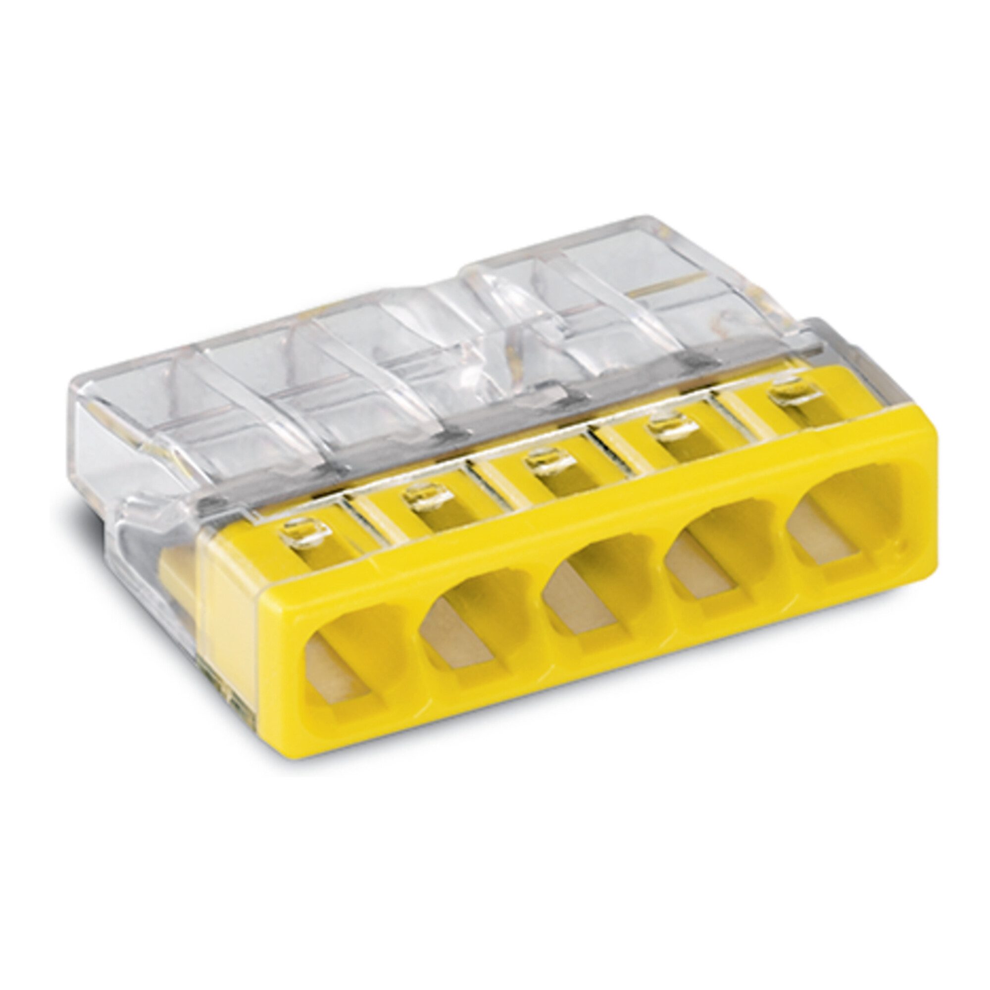 WAGO Koax-Kabelverbinder WAGO GmbH& Co. KG Verbindungsdosenklemme 5x 0.5-2.5 gelb 2273-205 100