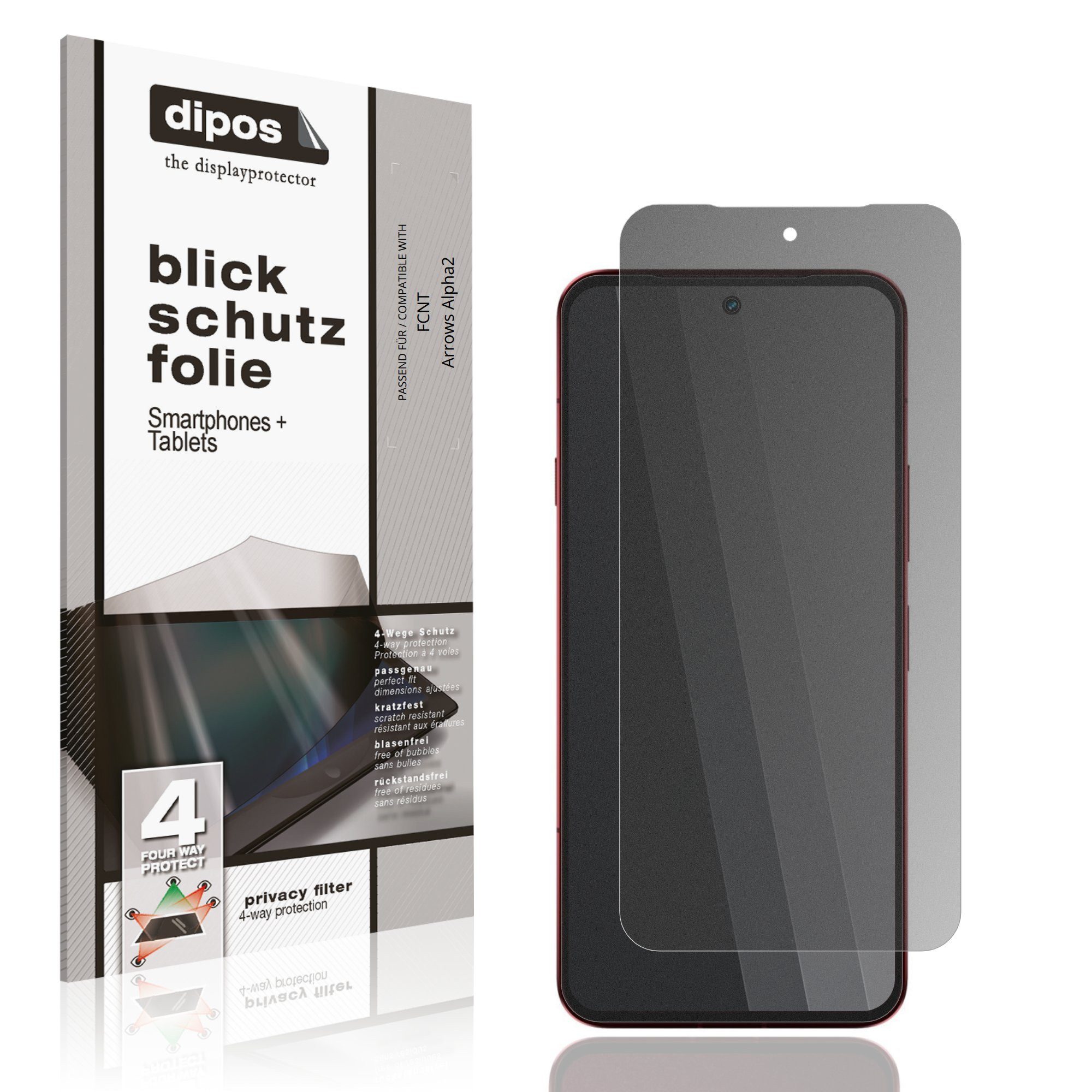 dipos Displayschutzfolie Schutzfolie für FCNT Arrows Alpha2, 1 Stück, Displayschutz Schutz Folie Made in Germany
