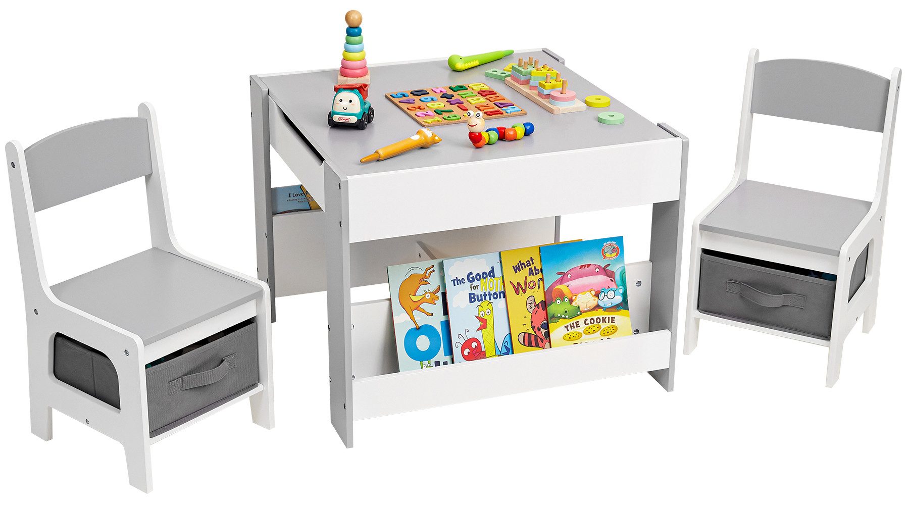 Yorbay Kindersitzgruppe Kindertisch mit Stauraum, Maltisch günstig online kaufen