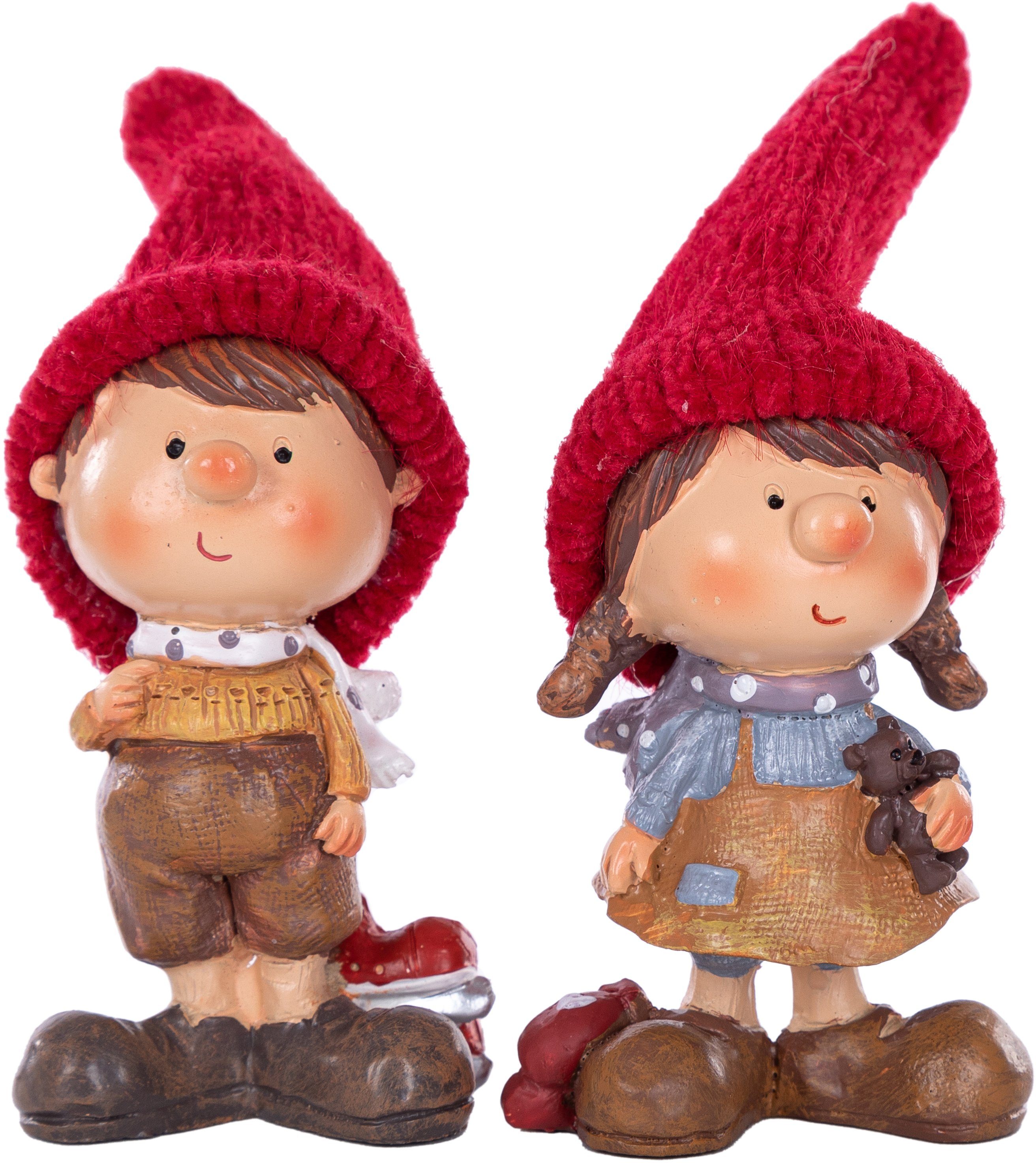 Myflair Möbel & Accessoires Weihnachtsfigur Weihnachtsdeko (Set, 2 St), Wichtelpärchen, Höhe ca. 11 cm