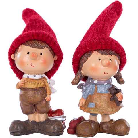 Myflair Möbel & Accessoires Weihnachtsfigur Weihnachtsdeko (Set, 2 St), Wichtelpärchen, Höhe ca. 11 cm