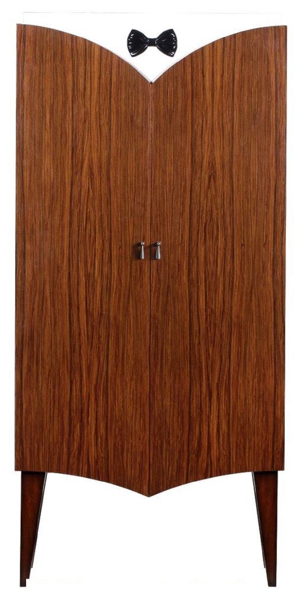 45 Schwarz Barschrank Luxus Braun x Deco 80 x Hotel cm Qualität Weiß Padrino Casa Möbel - Weinschrank 170 H. Möbel Art Massivholz / - Barschrank Bar / - - Luxus