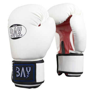 BAY-Sports Boxhandschuhe Future Box-Handschuhe weiß/rot Boxen Kickboxen
