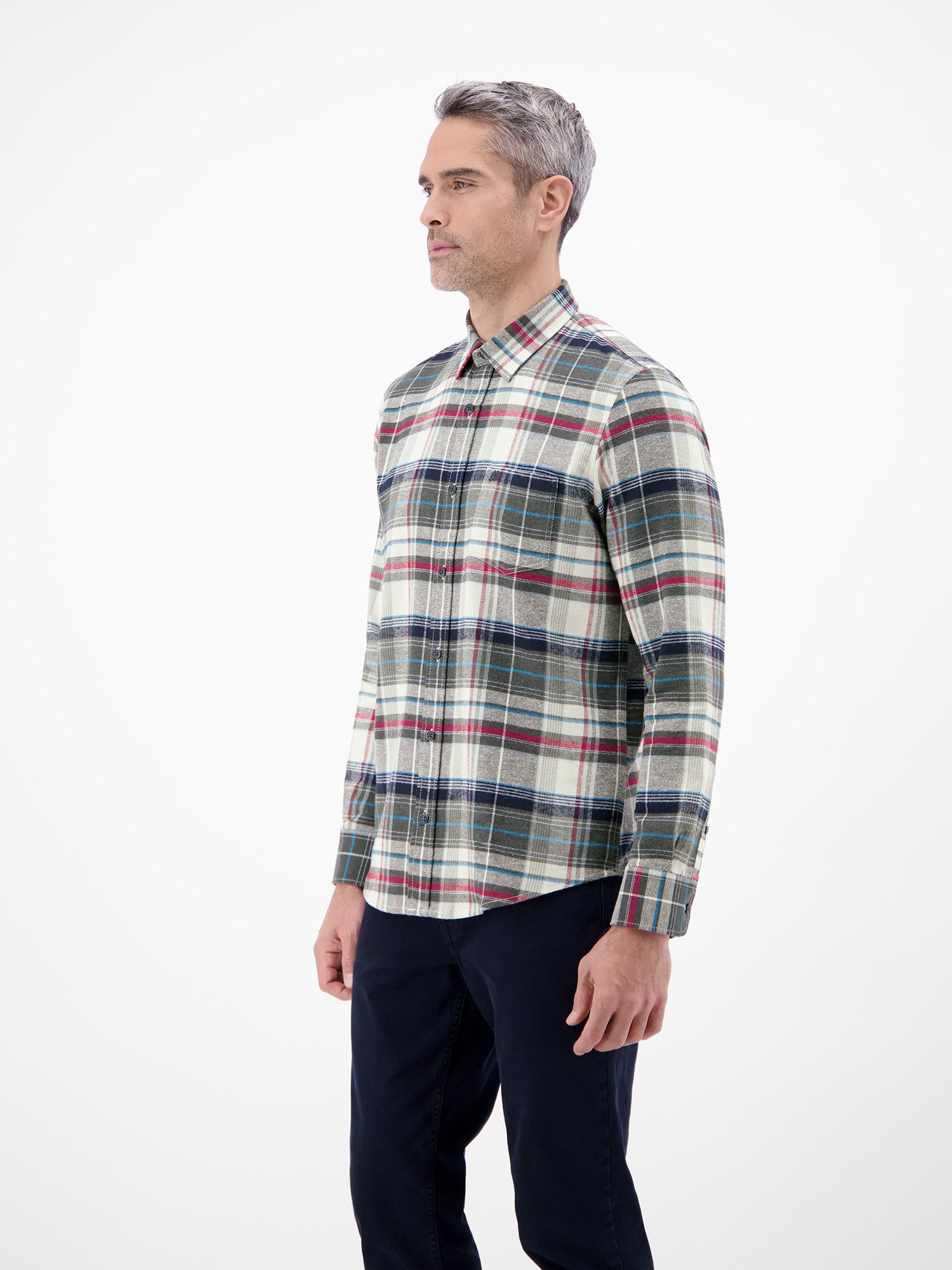 LERROS Karohemd Karo Flannelhemd - weich und stylisch
