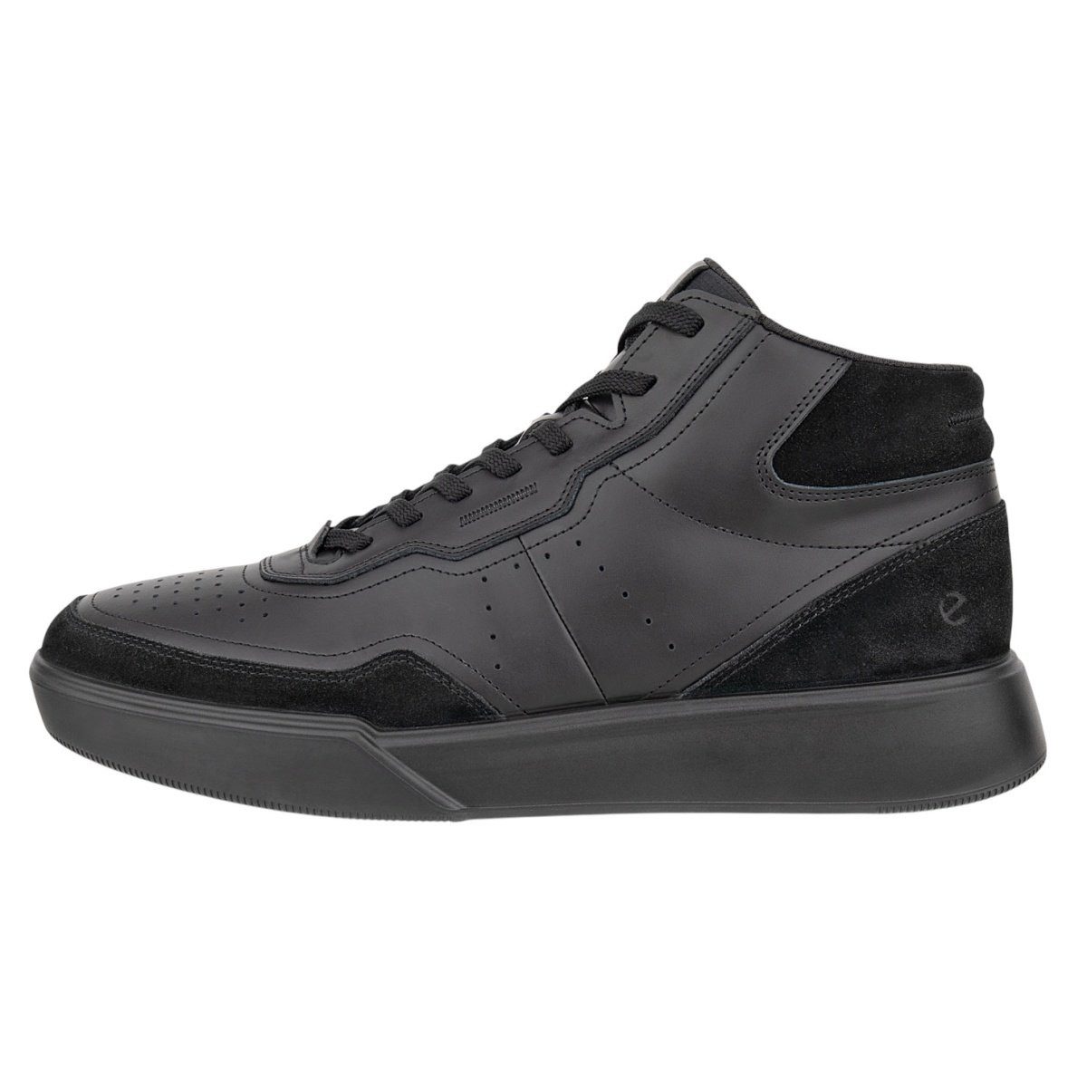 Ecco Alltag-Travelschuhe Street Court High-Top (Premium-Leder) schwarz Snea günstig online kaufen