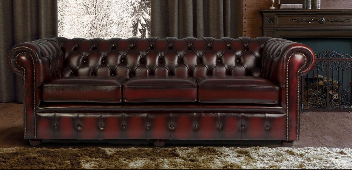 in Europe Design Sofa Sitz Garnitur, Luxus Made Chesterfield Couch 3-Sitzer JVmoebel Polster