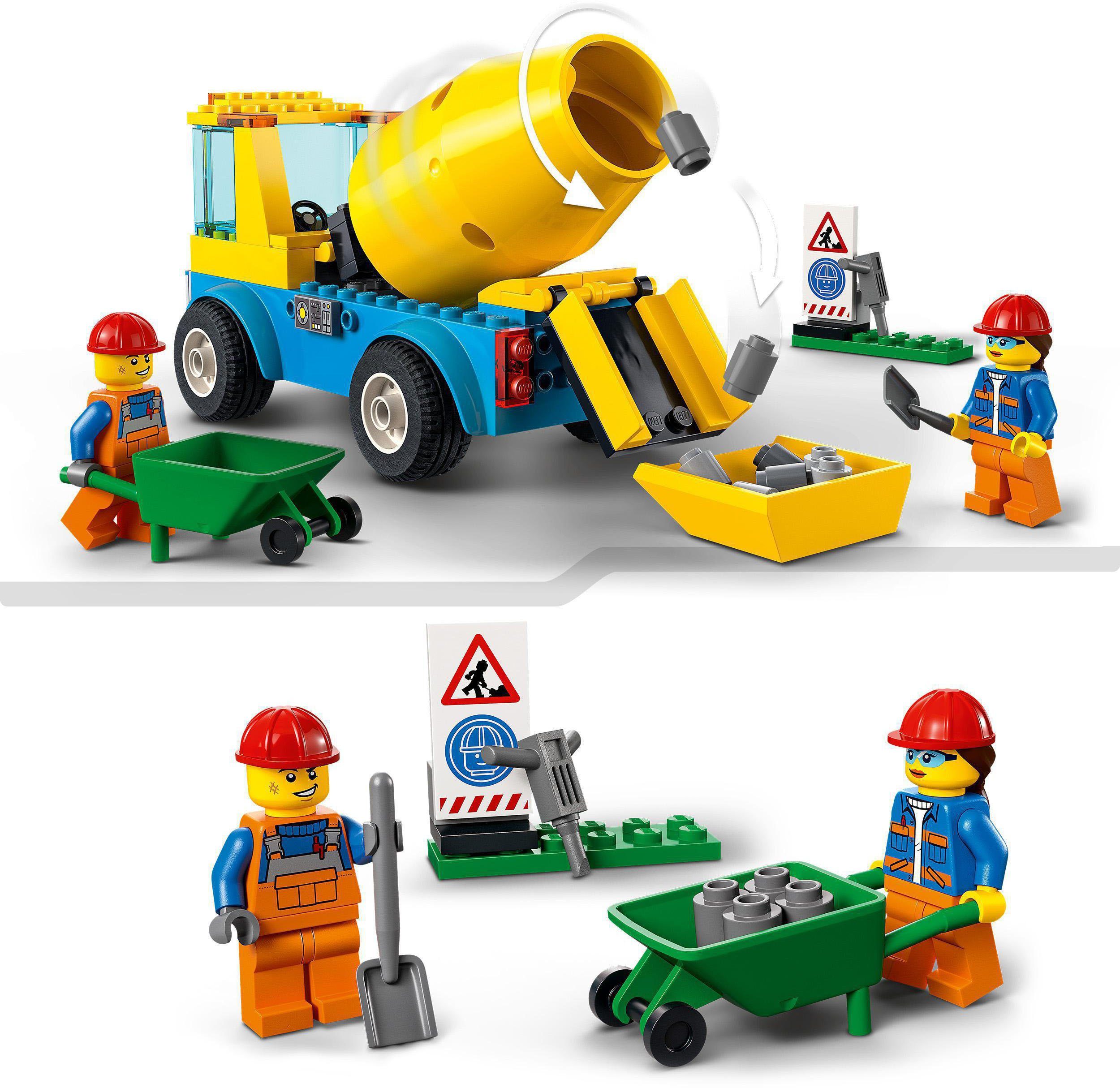 LEGO® City, (85 St) Konstruktionsspielsteine Betonmischer (60325), LEGO®