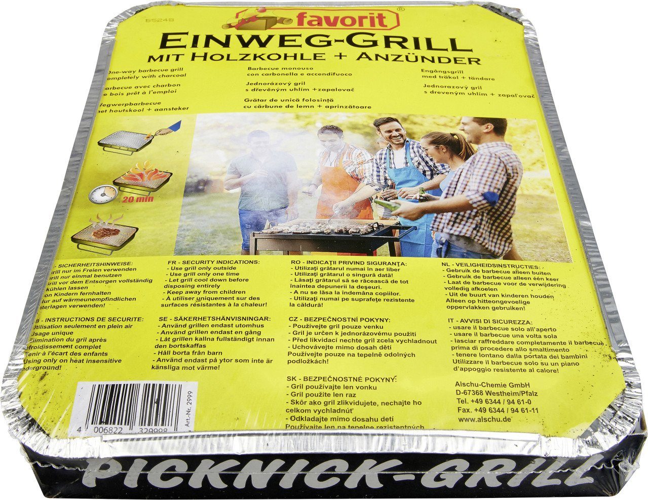 Holzkohlegrill Favorit Einweg- und Picknick-Grill