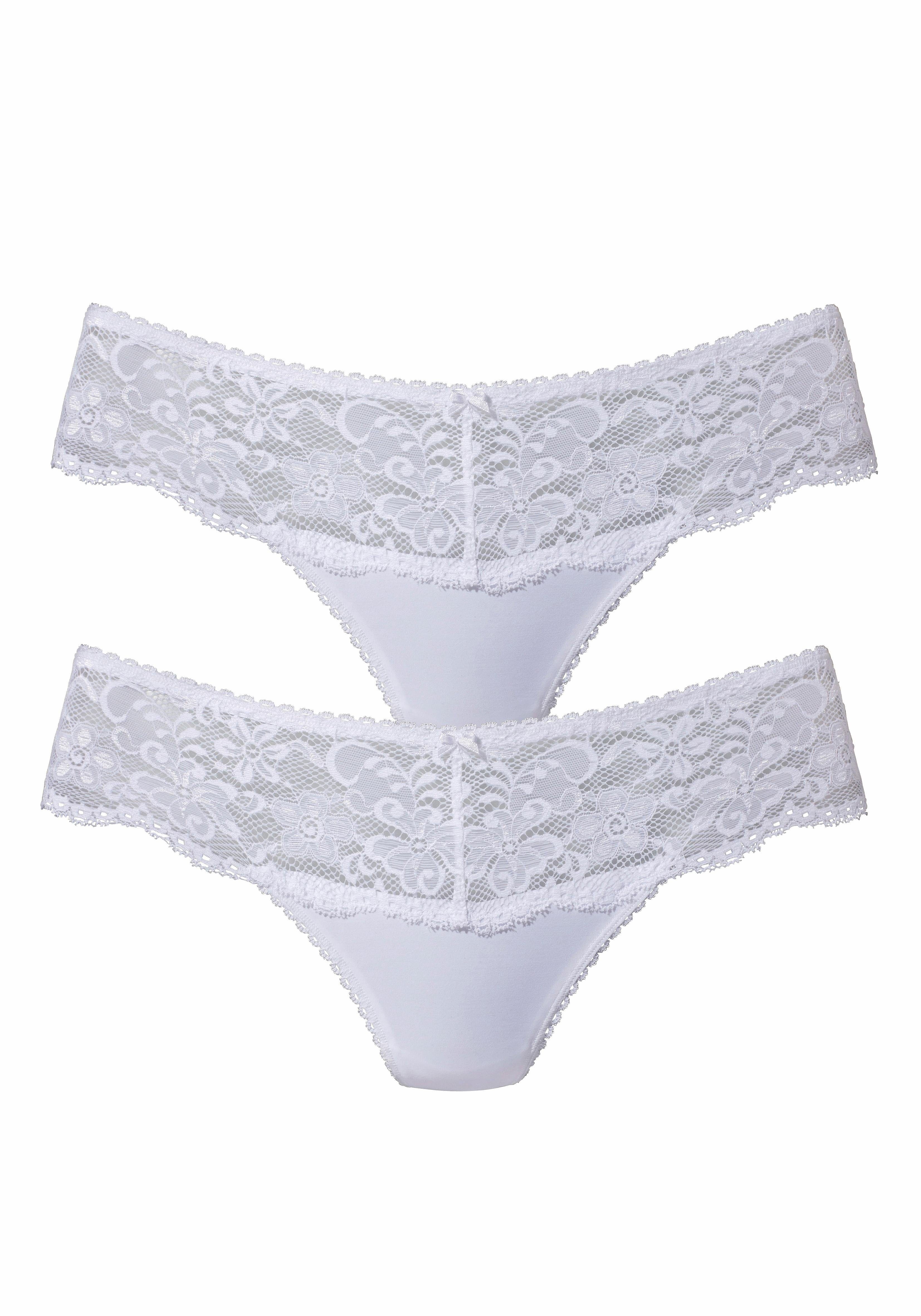 Nuance String (2-St) Dessous mit breitem Spitzenband