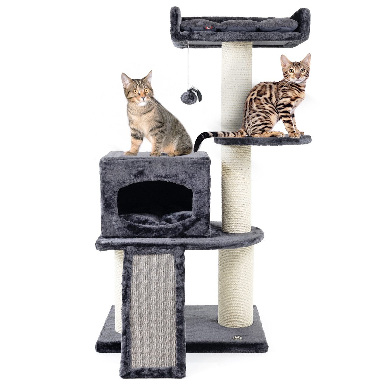 Canadian Cat Company Kratzbaum Riley, für kleine bis mittelgroße Katzen, 65 x 45 x 135 cm