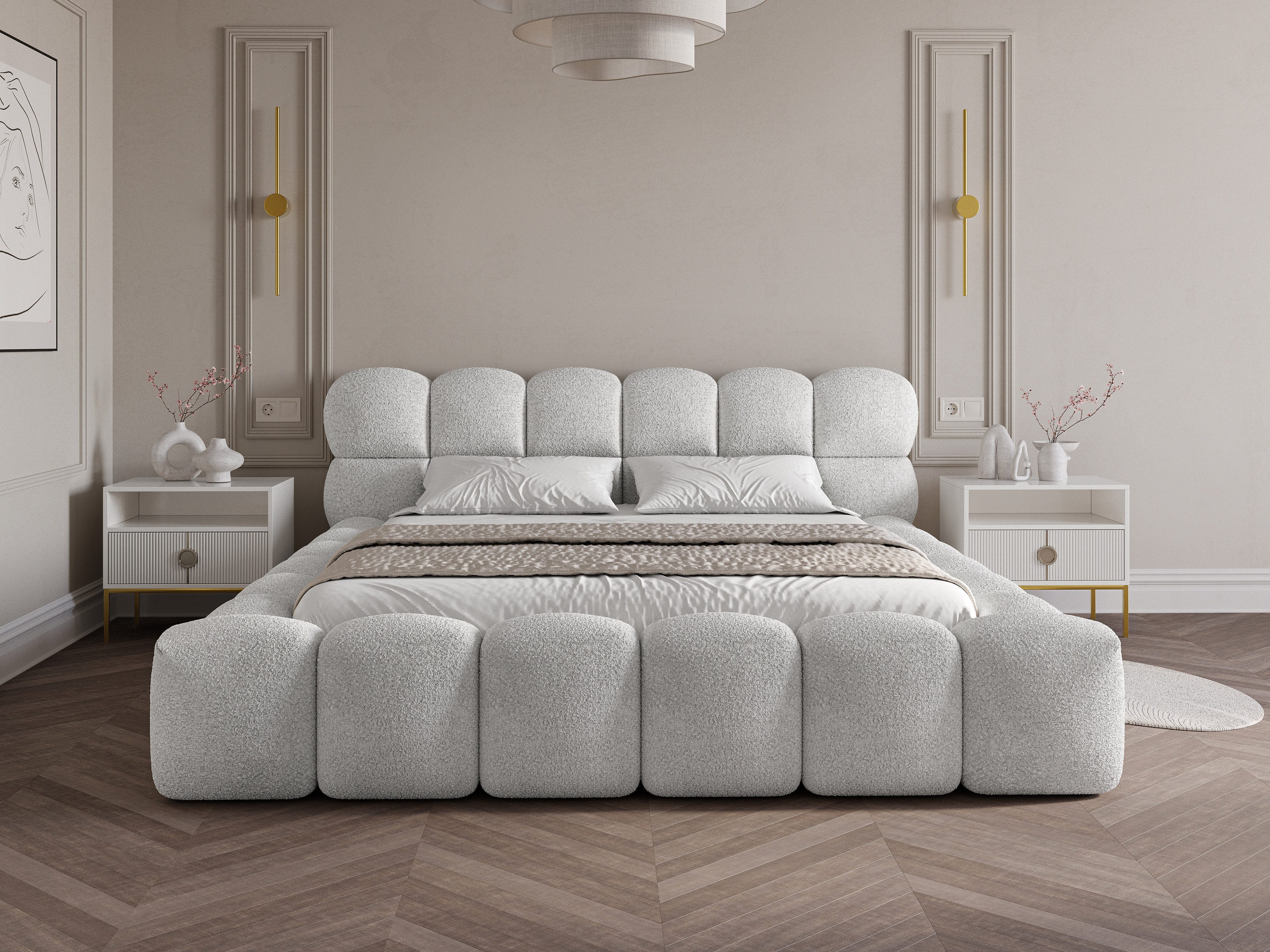 wonello Polsterbett Mira 1 (das Original), Bett mit Bettkasten und Lattenro günstig online kaufen