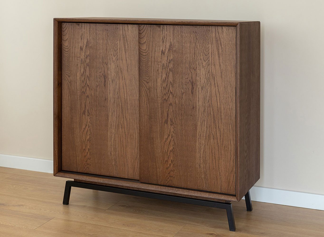Feldmann-Wohnen Flaschenregal Modern Loft, 2-türig, mit Weinregal 1-tlg., 101x45x101cm 2-türig Eiche Tabak