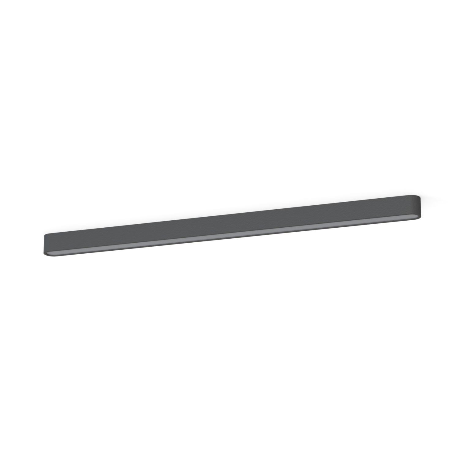 Licht-Erlebnisse Deckenleuchte SOFT, Warmweiß, Aluminium Graphit länglich 3000 K warmweißes Licht 3200 lm Modern