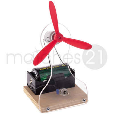 matches21 HOME & HOBBY Holzbaukasten Tisch-Ventilator Tischlüfter Bausatz