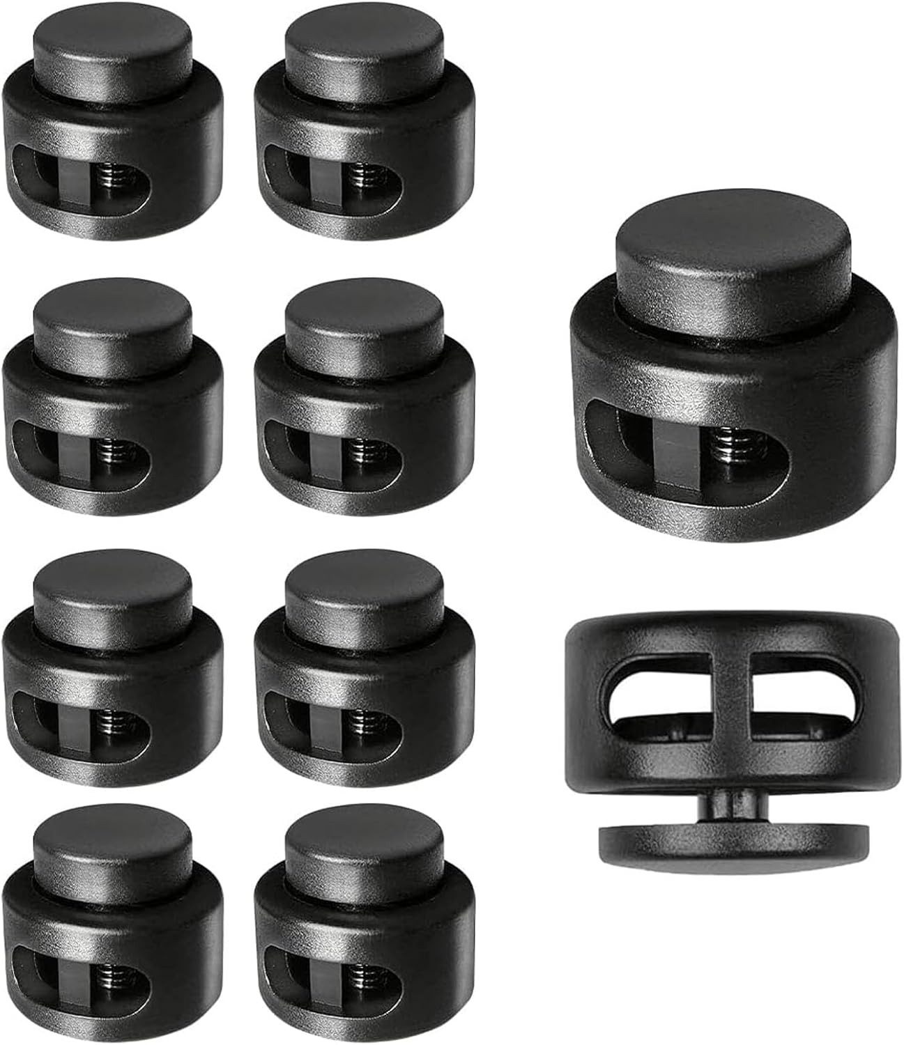 FELIXLEO Drahtspanner 10 Stück Kordelstopper 2 Loch, Kordelklemme 2 Loch aus Kunststoff, 1-tlg.