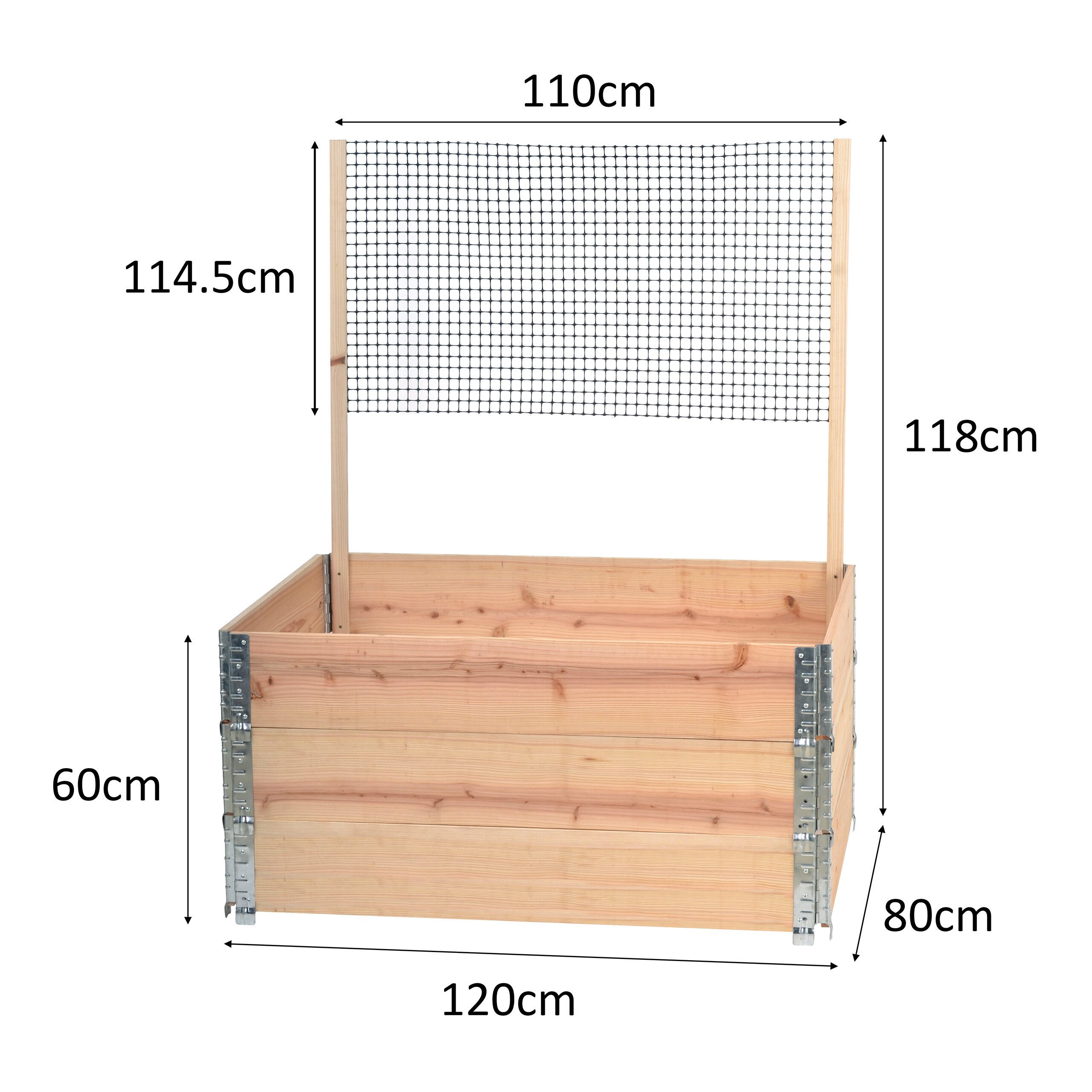 relaxdays Hochbeet mit Rankhilfe aus Holz (3 St) – Bild 4 von 5