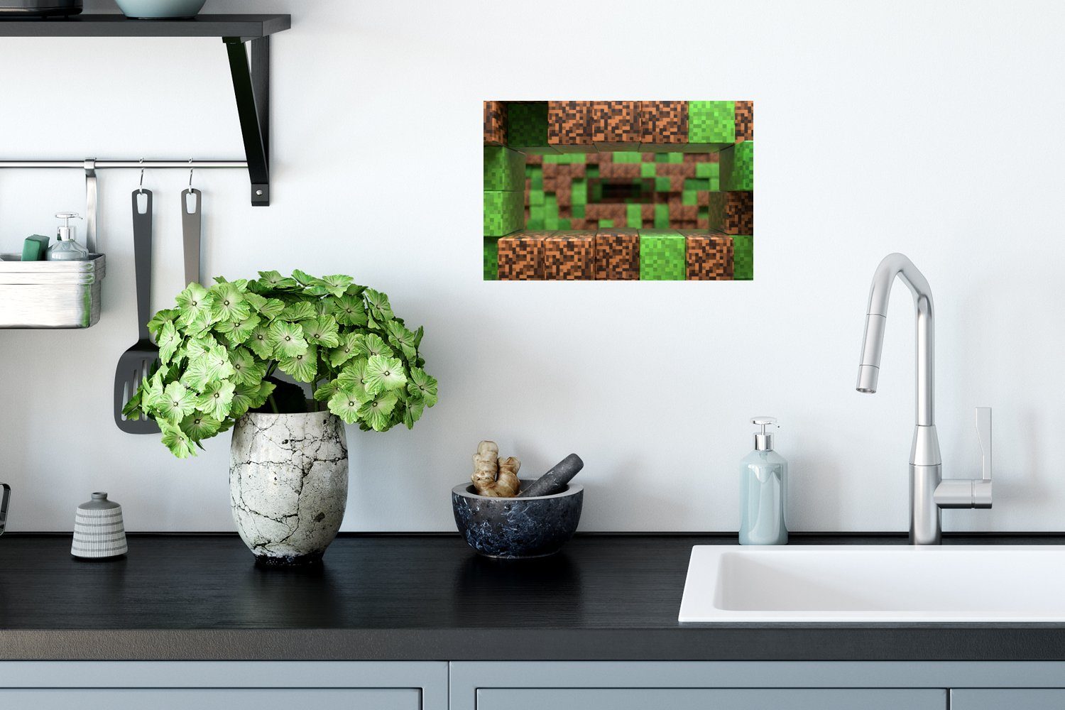 MuchoWow Wandsticker Spiele - Blöcke - Spiele - Kinder (1 St), Wandtattoo, Selbstklebend, Wohnzimmer, 30x20 cm