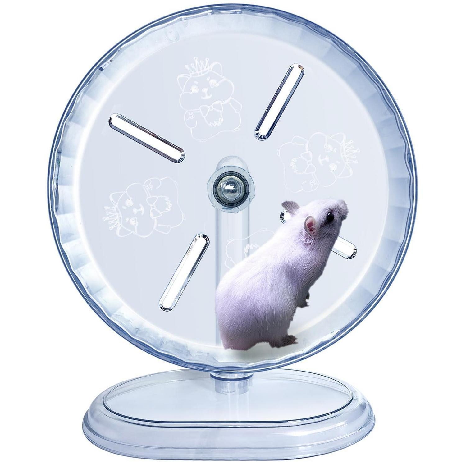 LuxusKollektion Tierlaufrad Hamsterrad Silent Ø21cm Transparent