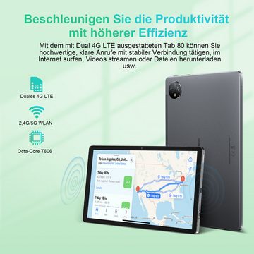 blackview Tab80(8+128) Tablet (10.1", 128 GB, 4GLTE, 13MP Kamera, 7680mAh Akku, Android 13, PC-Modus)