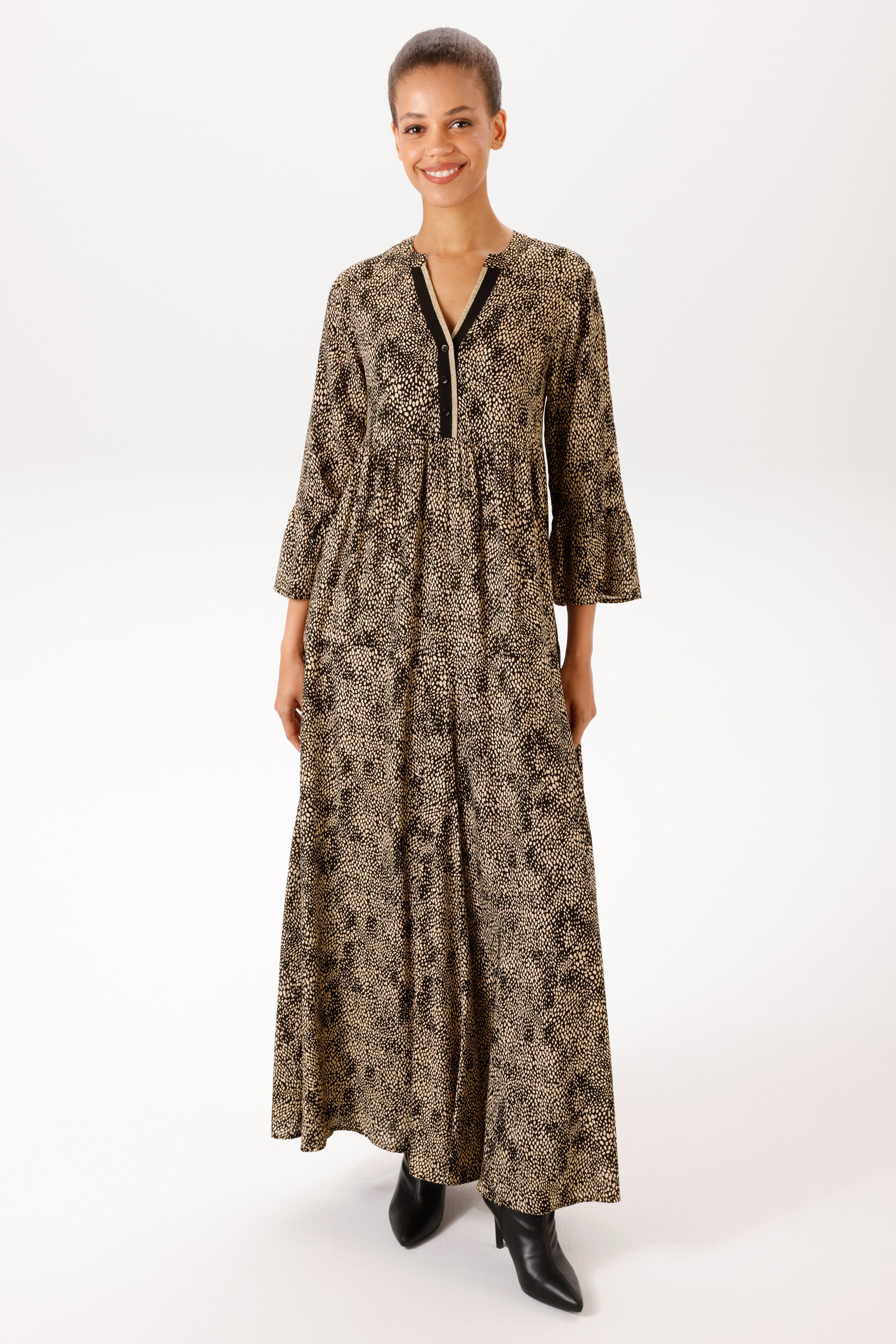 Aniston CASUAL Maxikleid mit grafischen Alloverdruck - NEUE KOLLEKTION