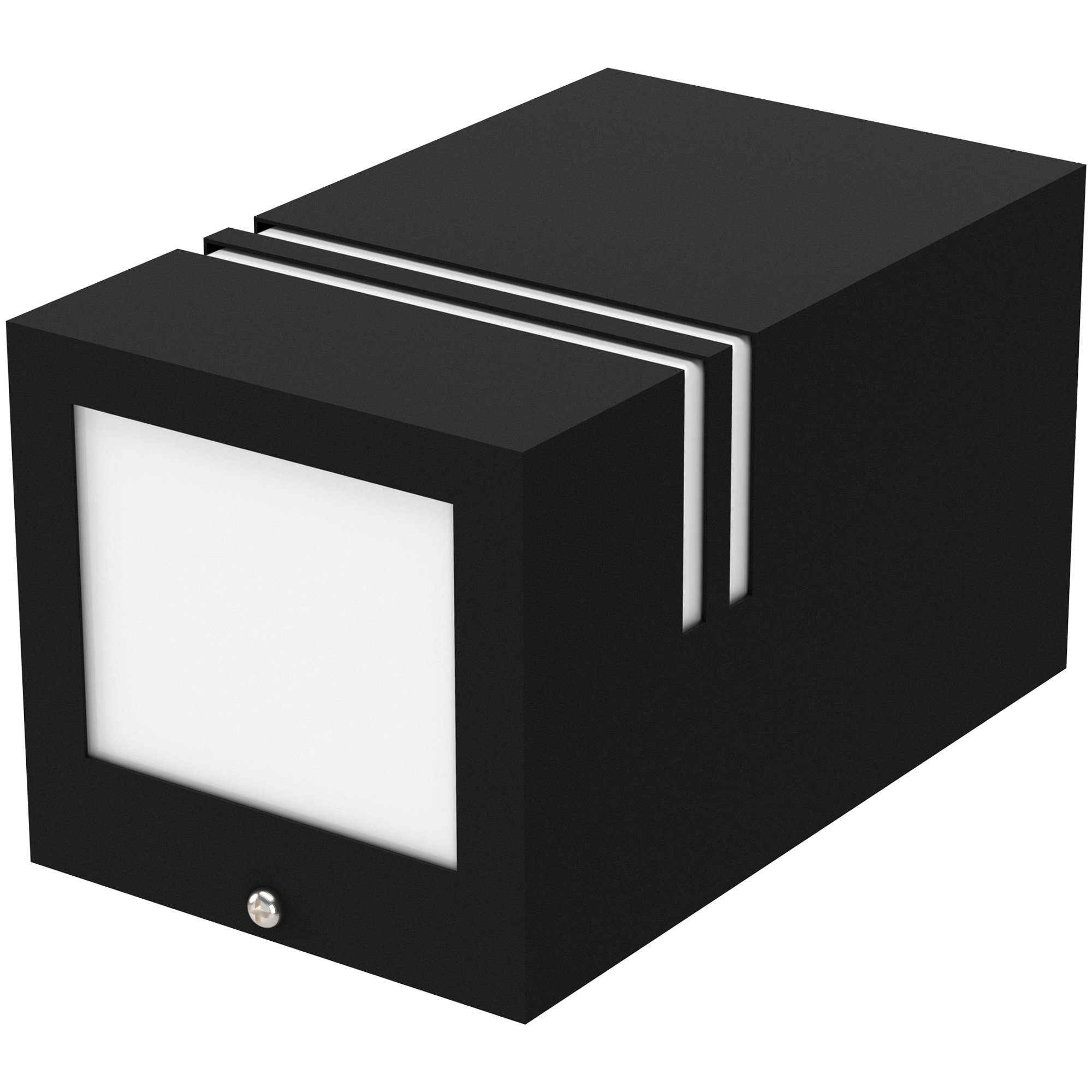 SSC-LUXon LED mit Schwarz, Neutralweiß matt Aussen 6W, Down, Up IP44 oder LED Wandleuchte Aufbaustrahler JOVO-S