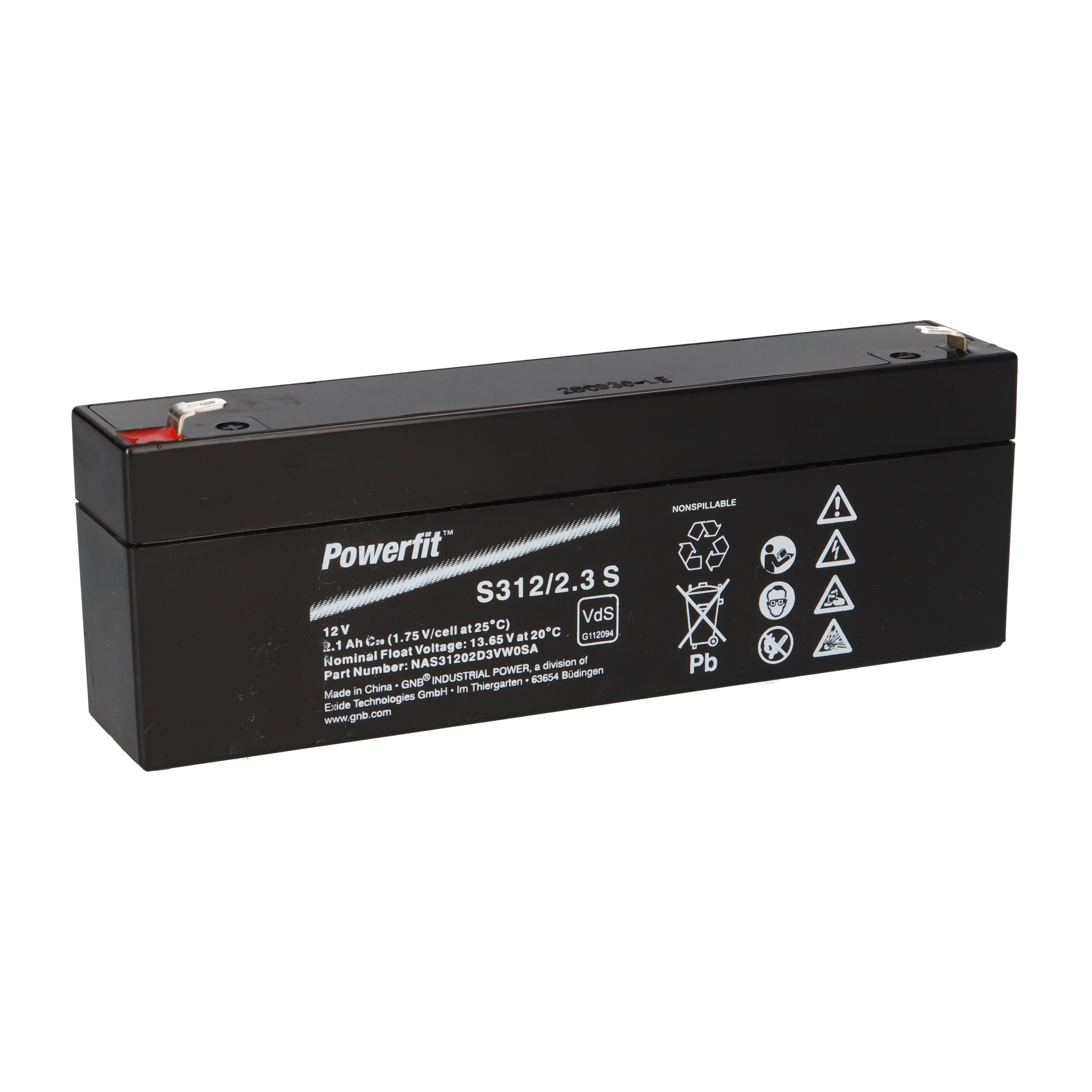 Exide Exide Powerfit Bleiakku AGM 12V 2,1Ah S312/2.3 S Bleiakkus