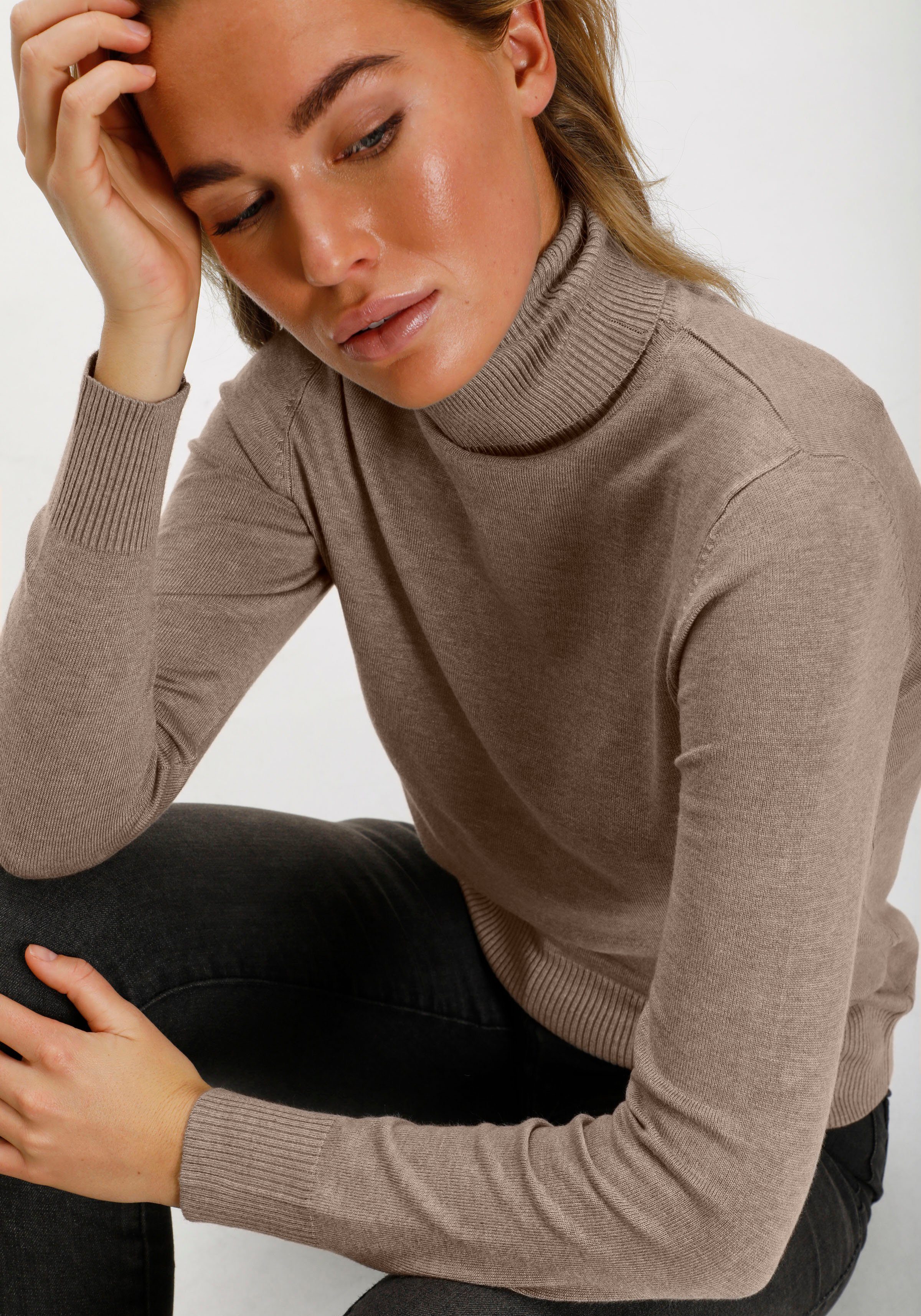 Saint Tropez Rollkragenpullover J2046, MilaSZ Rollneck günstig online kaufen