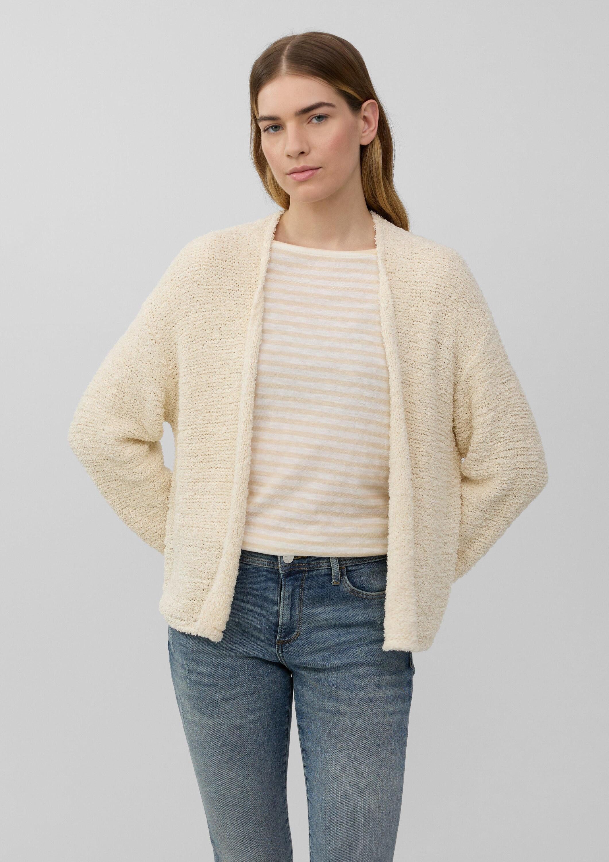 s.Oliver Cardigan Strickjacke Weiche Strickjacke aus Boucle im Relaxed Fit günstig online kaufen