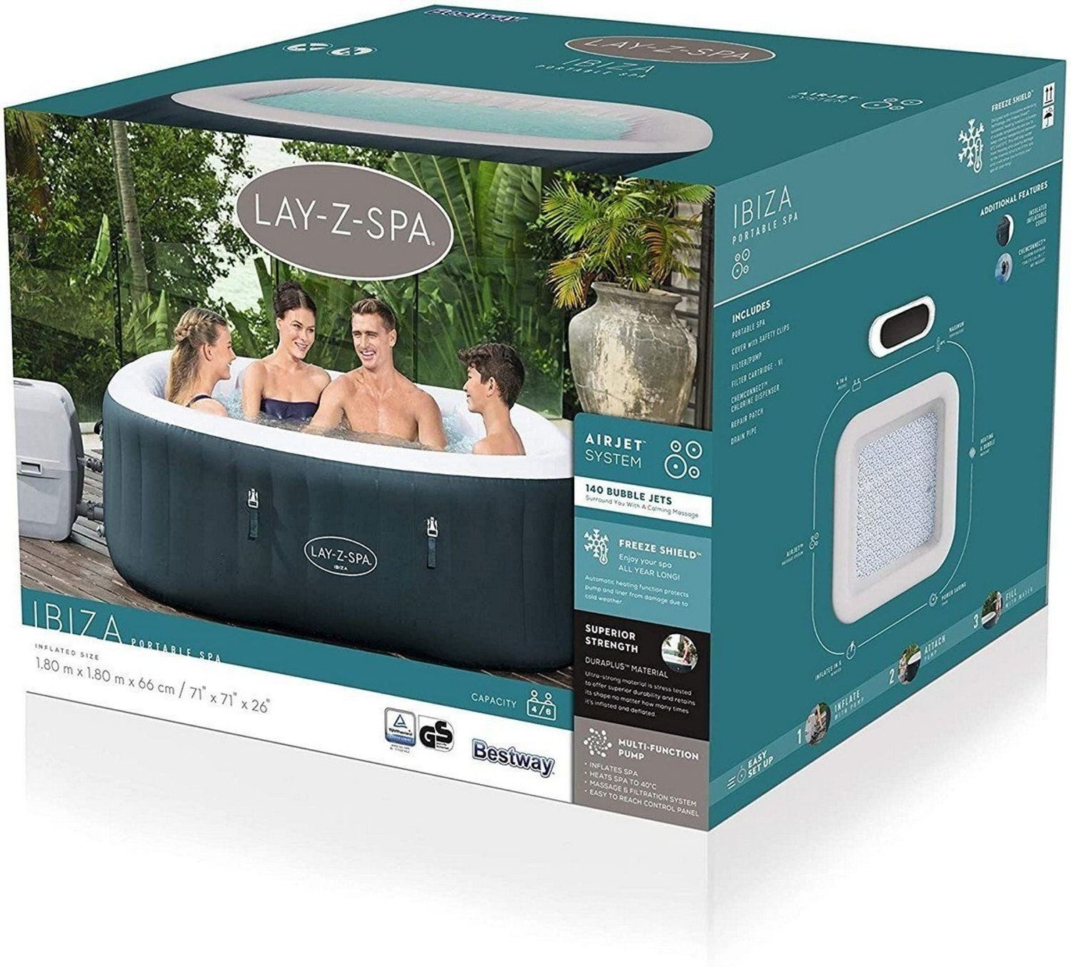 Bestway Whirlpool Ibiza AirJet™, (3-tlg)