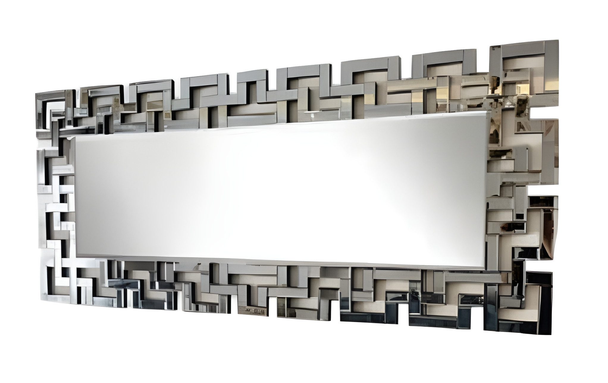 Wandspiegel Grauer Glas Spiegel mit modernem Design und eleganter Ästhetik