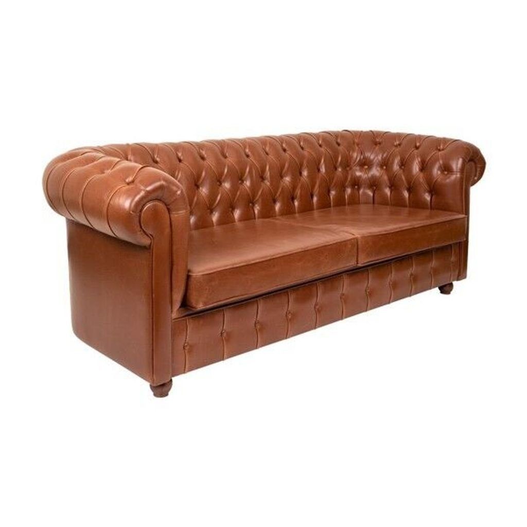 in Chesterfield Teile, 3-Sitzer Made Luxus Couch 3-Sitzer Europa Brauner Modernes 1 Dreisitzer JVmoebel Sofa,