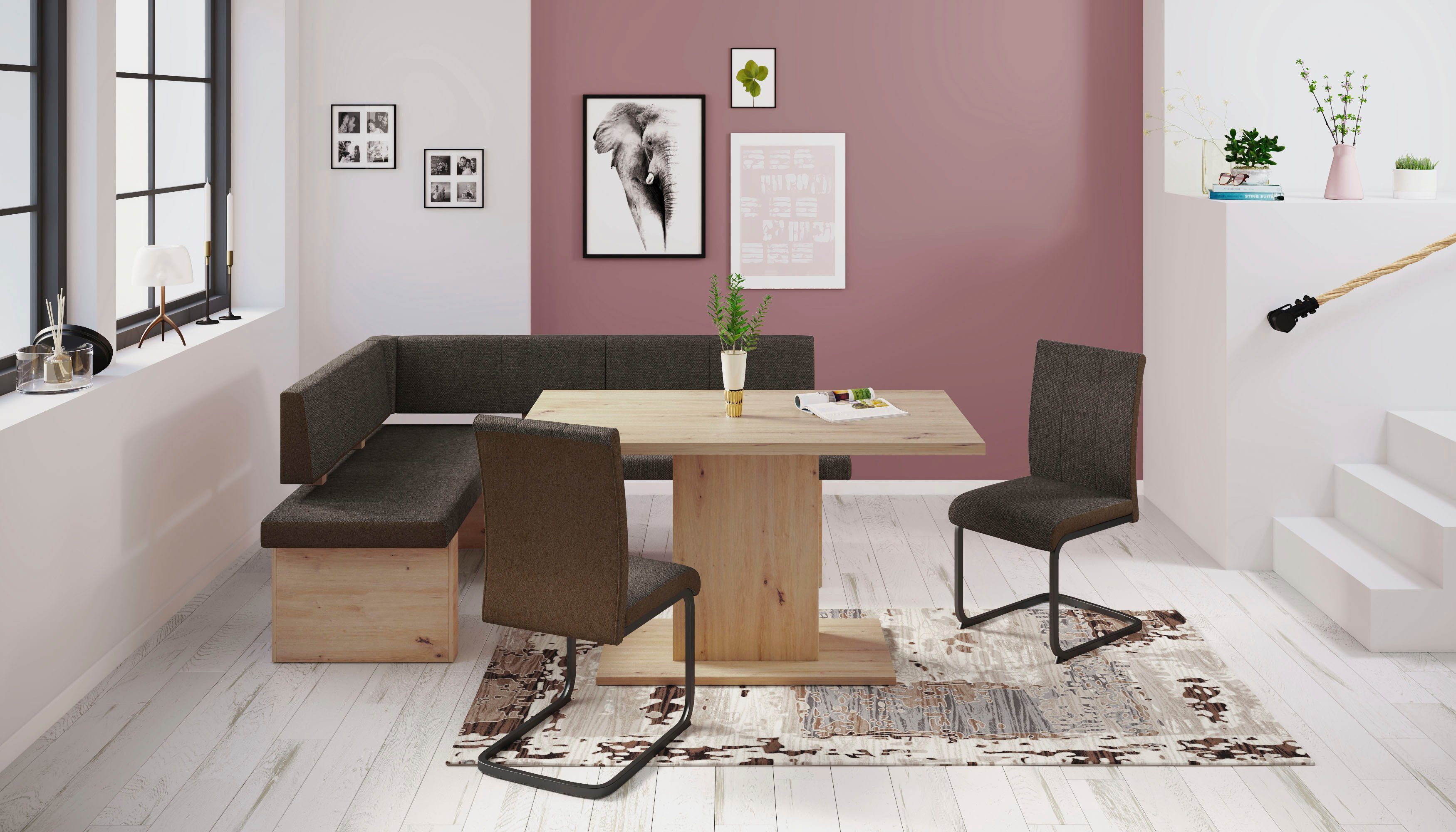 HELA Eckbank LINN, Beidseitig montierbar