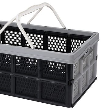 Mojawo Uhrenbox Klappbox stapelbar 32 L Transportbox 49X35X24CM Einkaufskiste klappbar